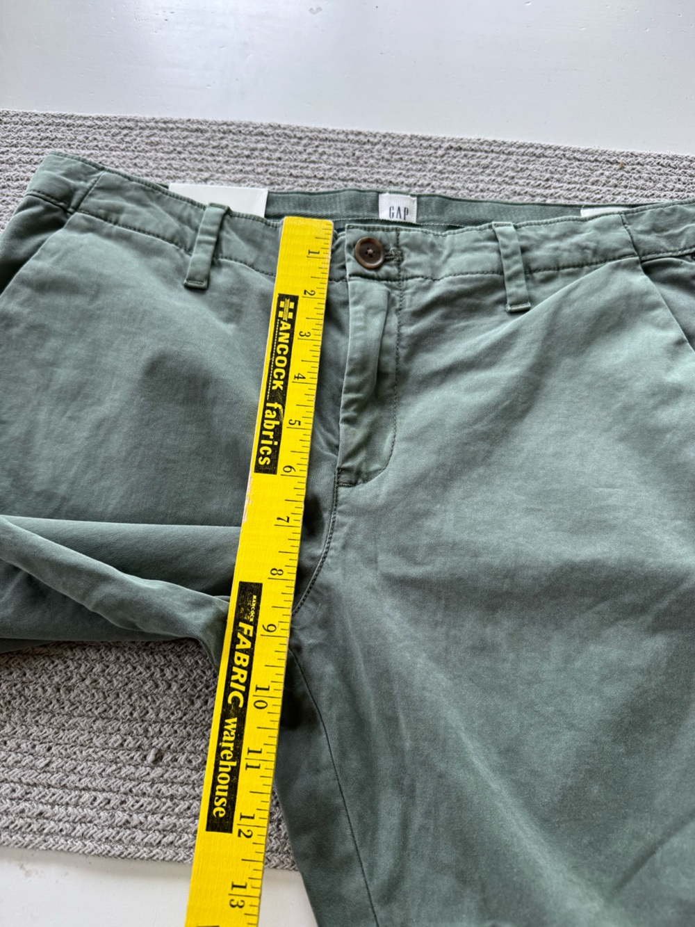 GAP Sage Green Girlfriend Chino Khakis Cotton Pants Size 6 New - Picture 11 of 13